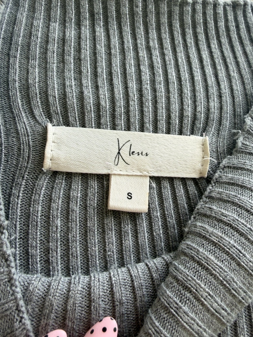 Gray Ribbed Skater Mini Dress - Picture 5 of 6
